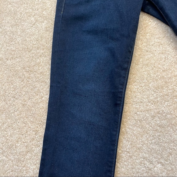 Frame Denim Le Skinny De Jeanne Frayed Sweetheart Hem Womens 24 Longstreet Blue - Picture 12 of 12